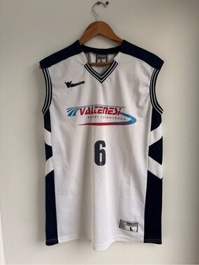 Vintage Macron Italian League Basketball Jersey Large Amico Basket Carpenedolo‎